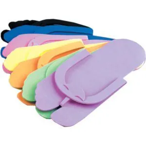 1 CASE/ 360 PAIRS - Notched Toe Thong Pedicure Slippers