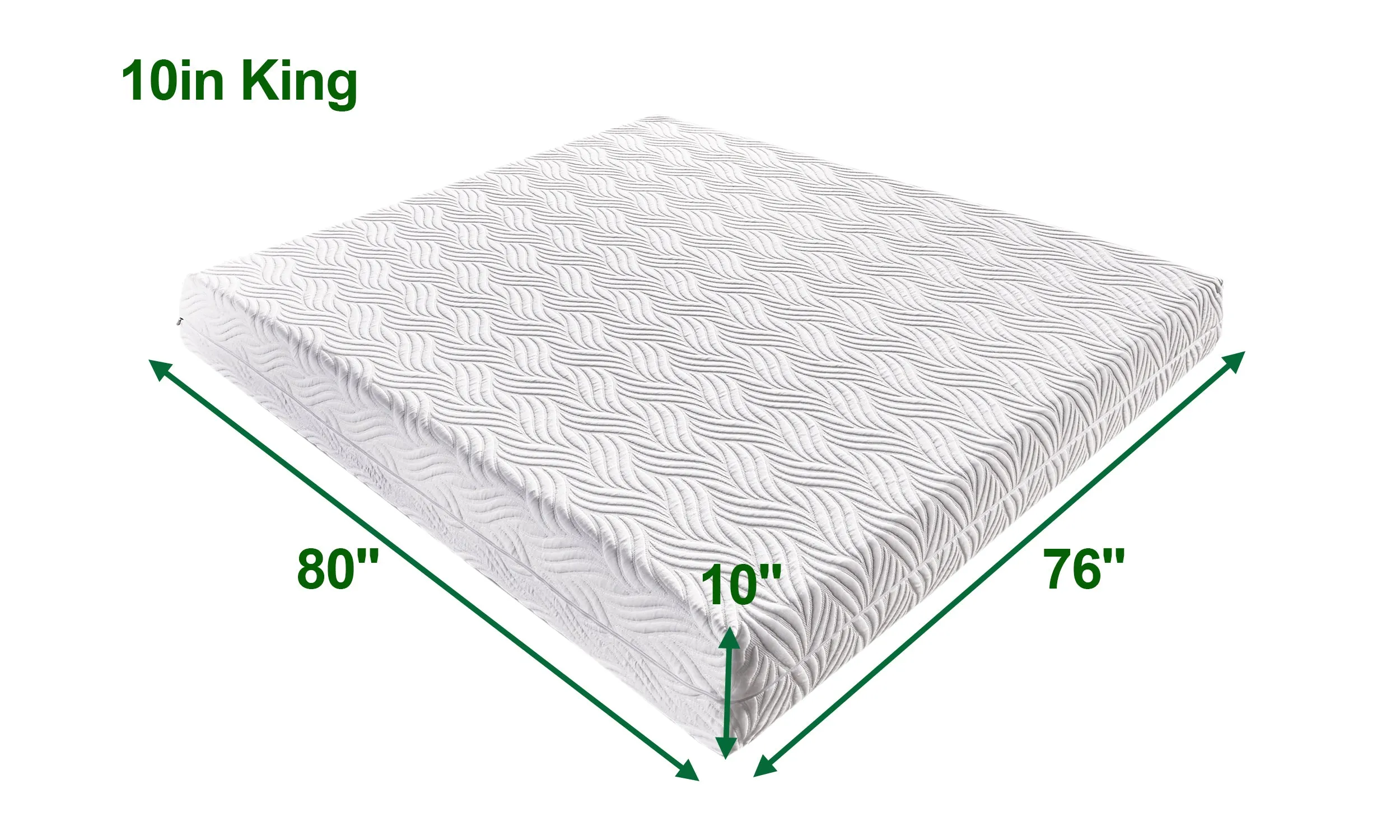 10" Memory Foam Mattress with CertiPUR-US Certified - King