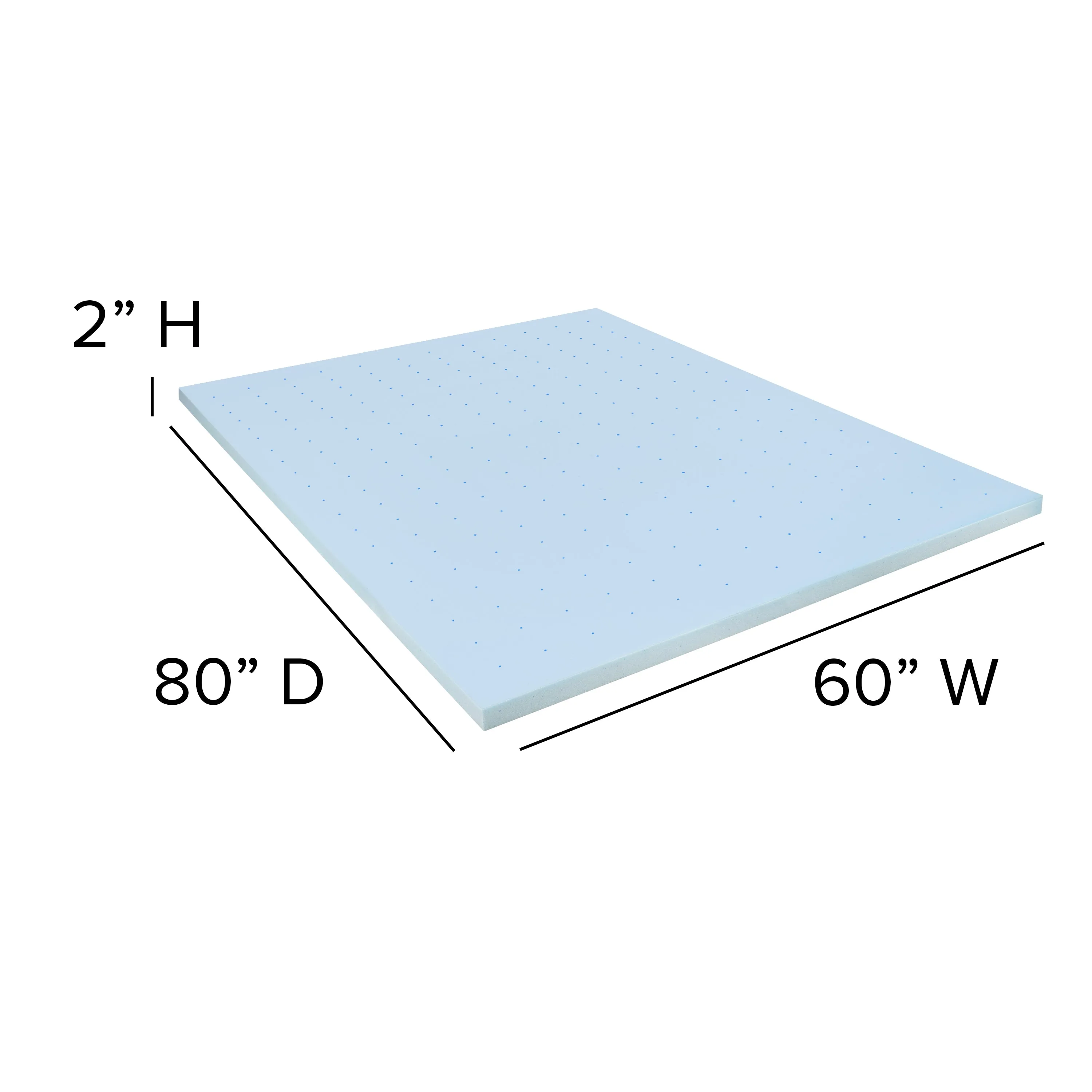 2" Queen Memory Foam Topper MR-M35-2-Q-GG