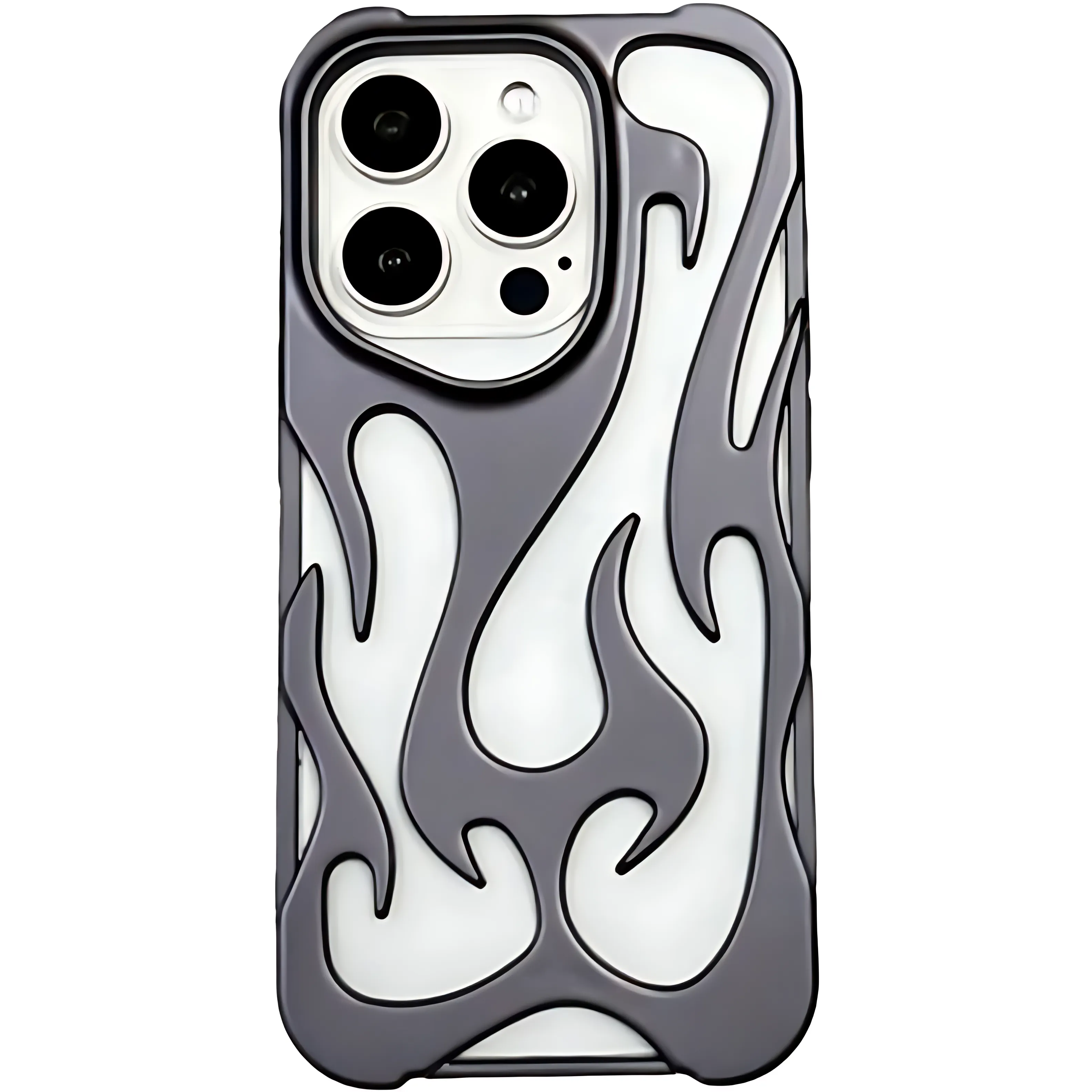 3D Flame Pattern Hollow Slim Case