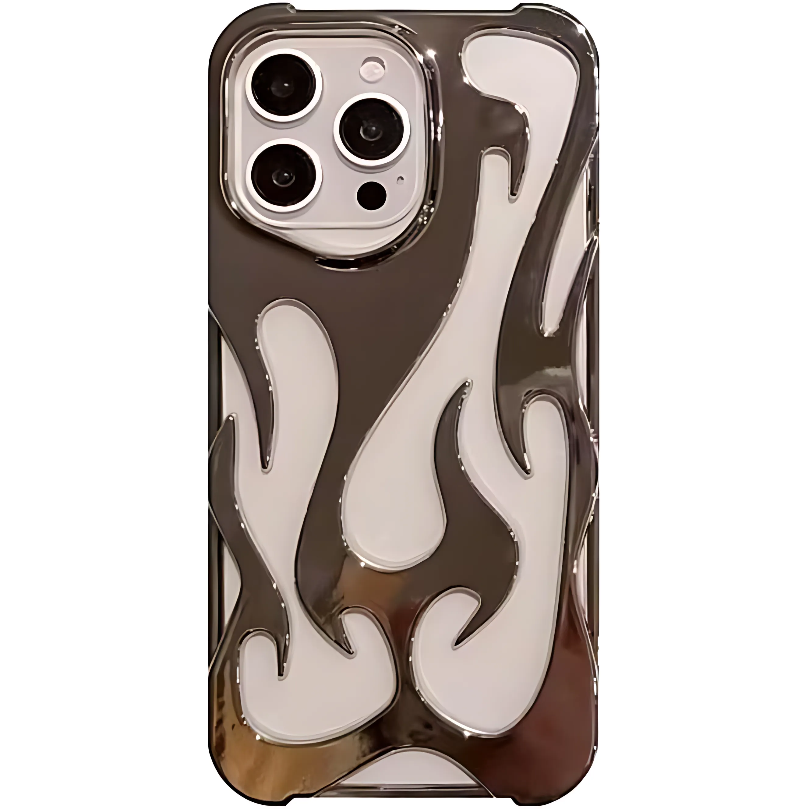 3D Flame Pattern Hollow Slim Case