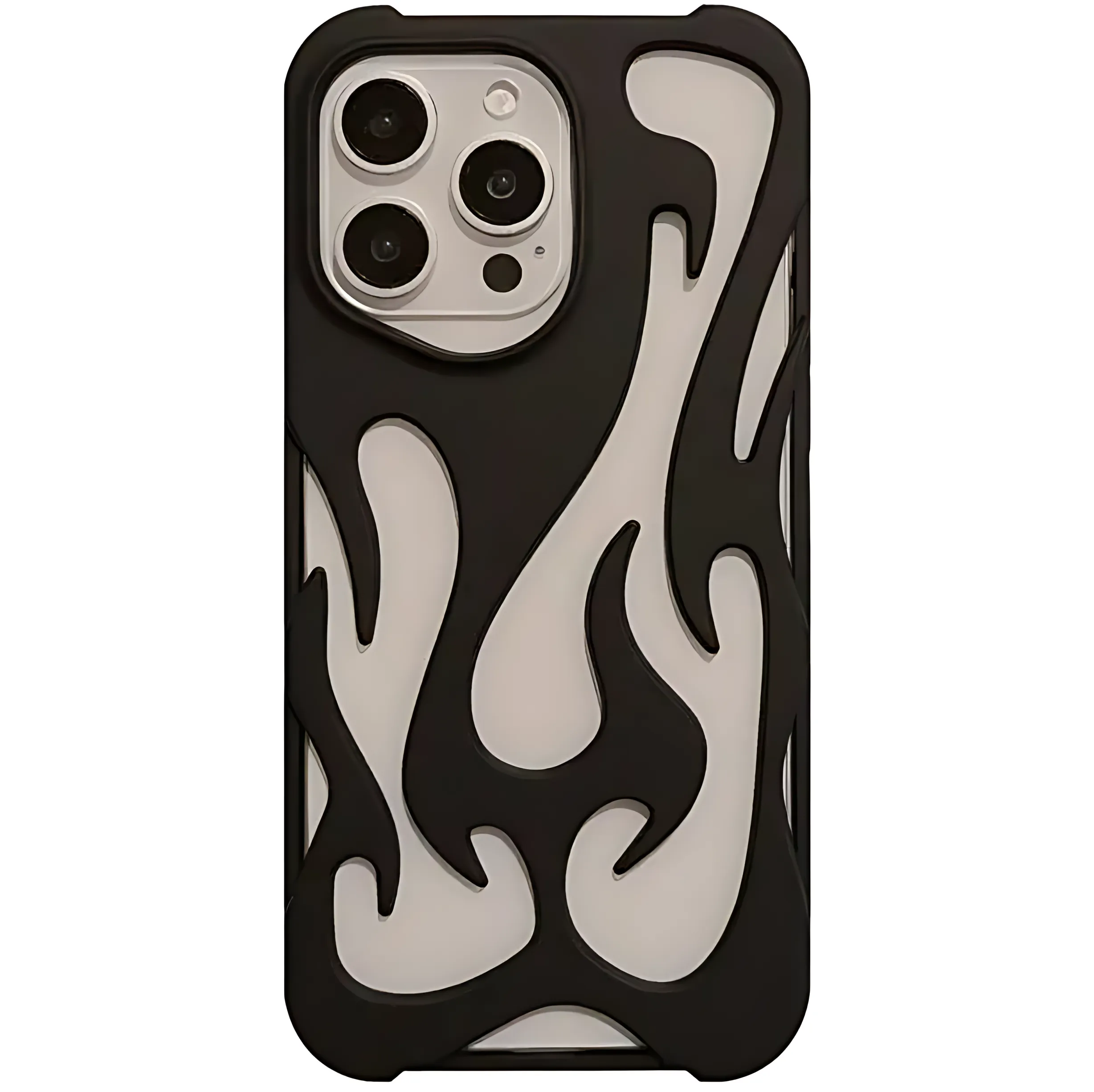 3D Flame Pattern Hollow Slim Case