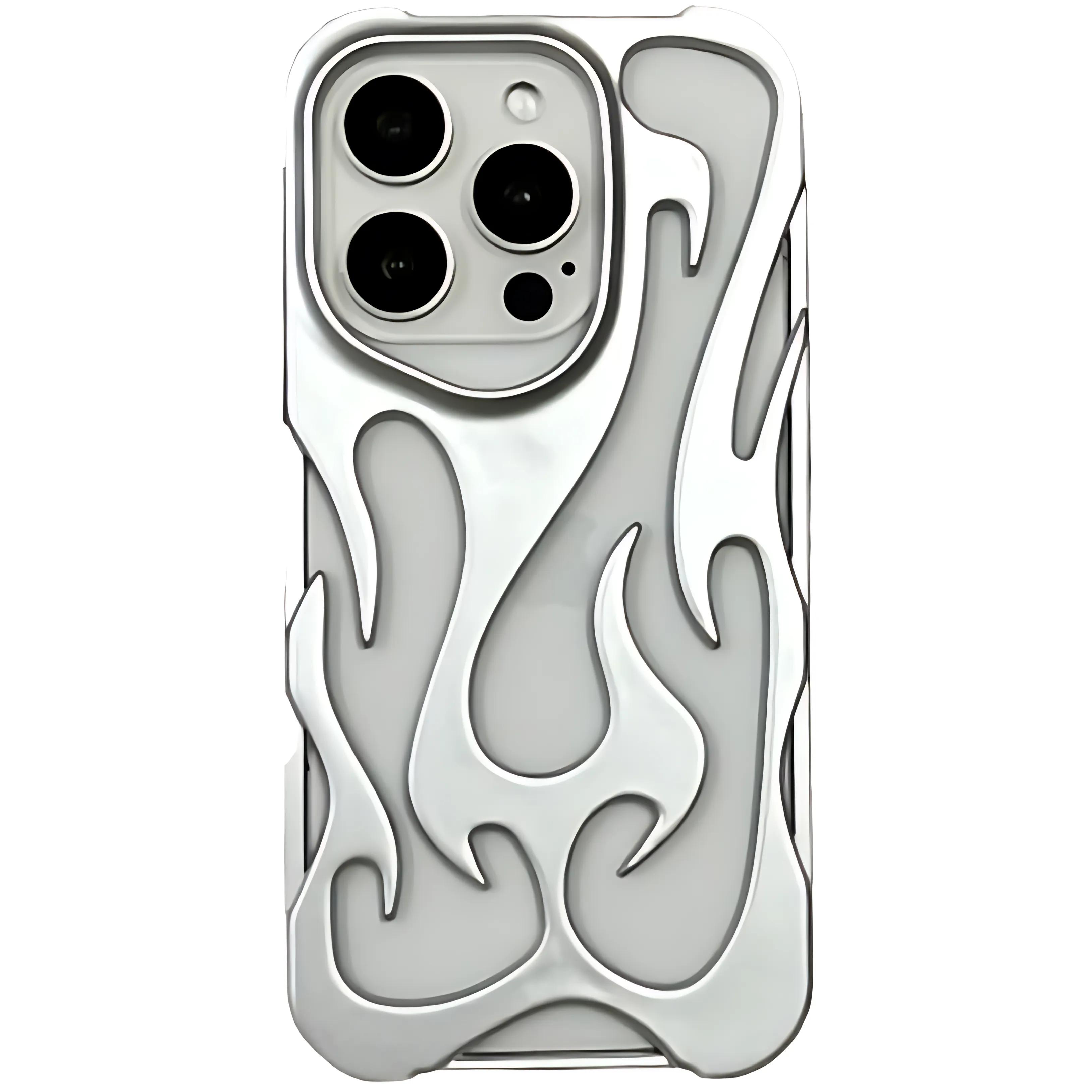 3D Flame Pattern Hollow Slim Case