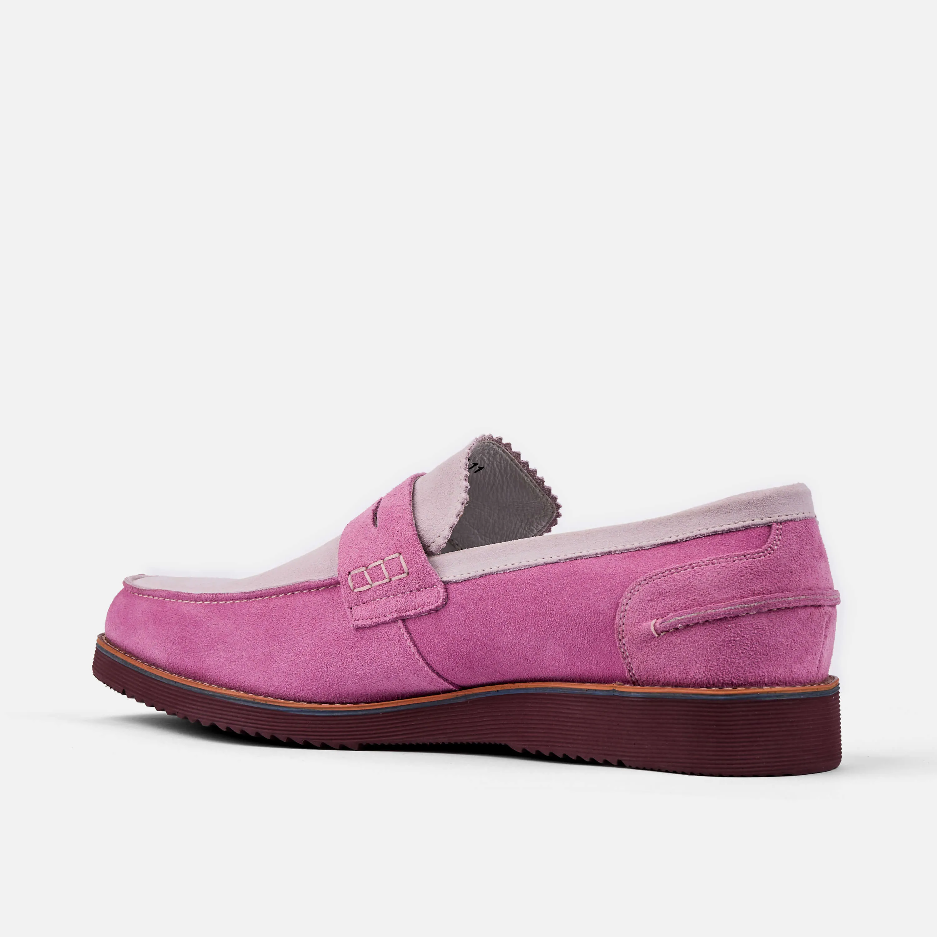 Abe Dusty Rose Suede Penny Loafers