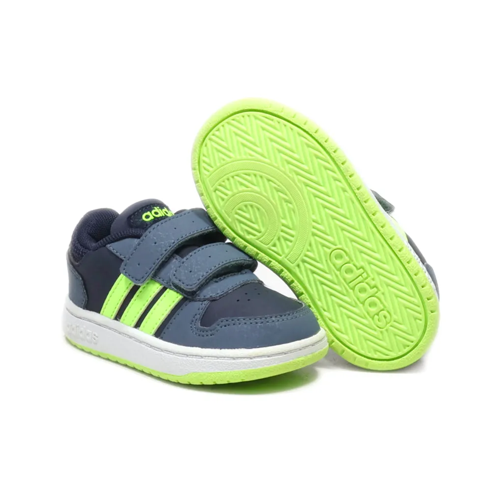 Adidas Hoops 2.0 Cmf I Crawlers Leather Blue Colour For Kids