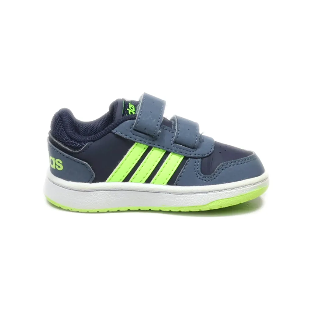 Adidas Hoops 2.0 Cmf I Crawlers Leather Blue Colour For Kids