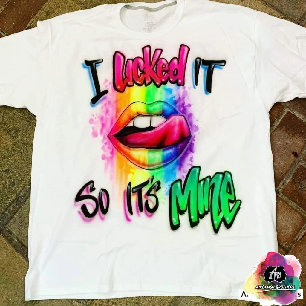 Airbrush 90's Lips Shirt Design