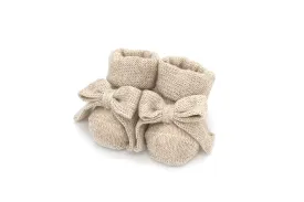 Baby Shoes with Bows - Beige