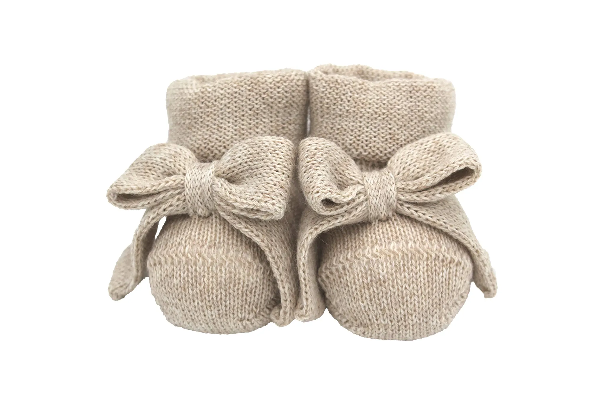 Baby Shoes with Bows - Beige