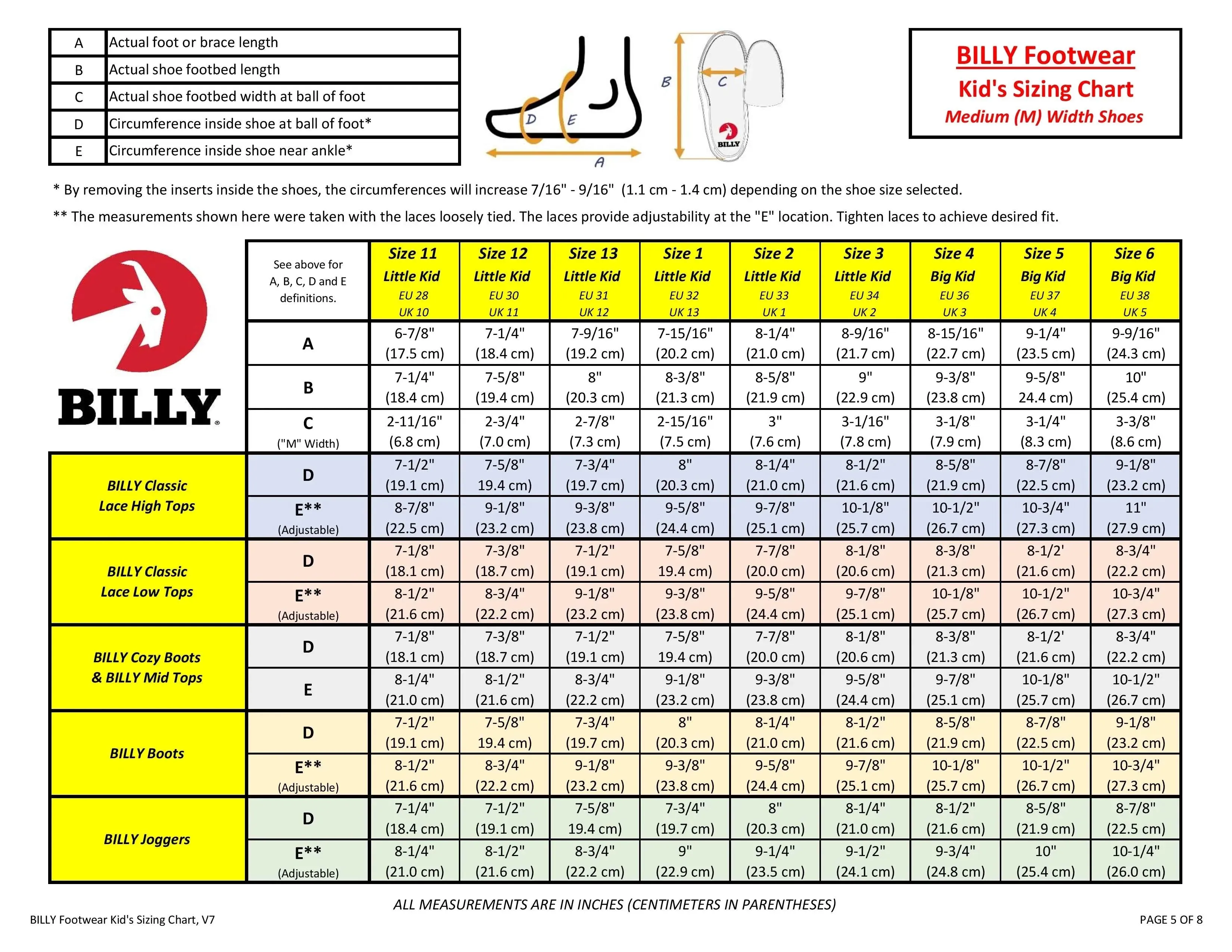 Billy Footwear (Big Kids) Medium Width Fit - High Top Canvas Shoes