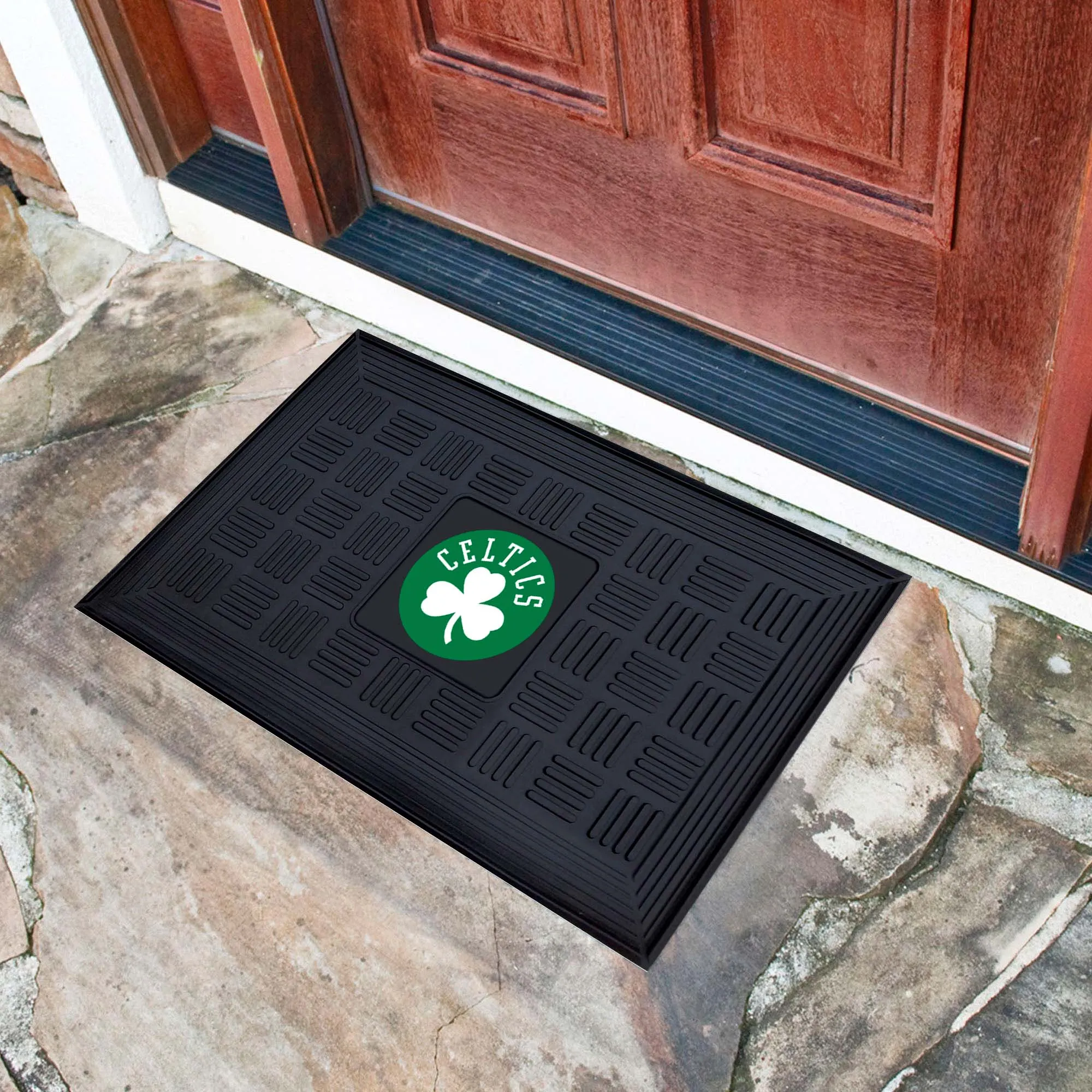 Boston Celtics Heavy Duty Vinyl Medallion Door Mat - 19.5in. x 31in.