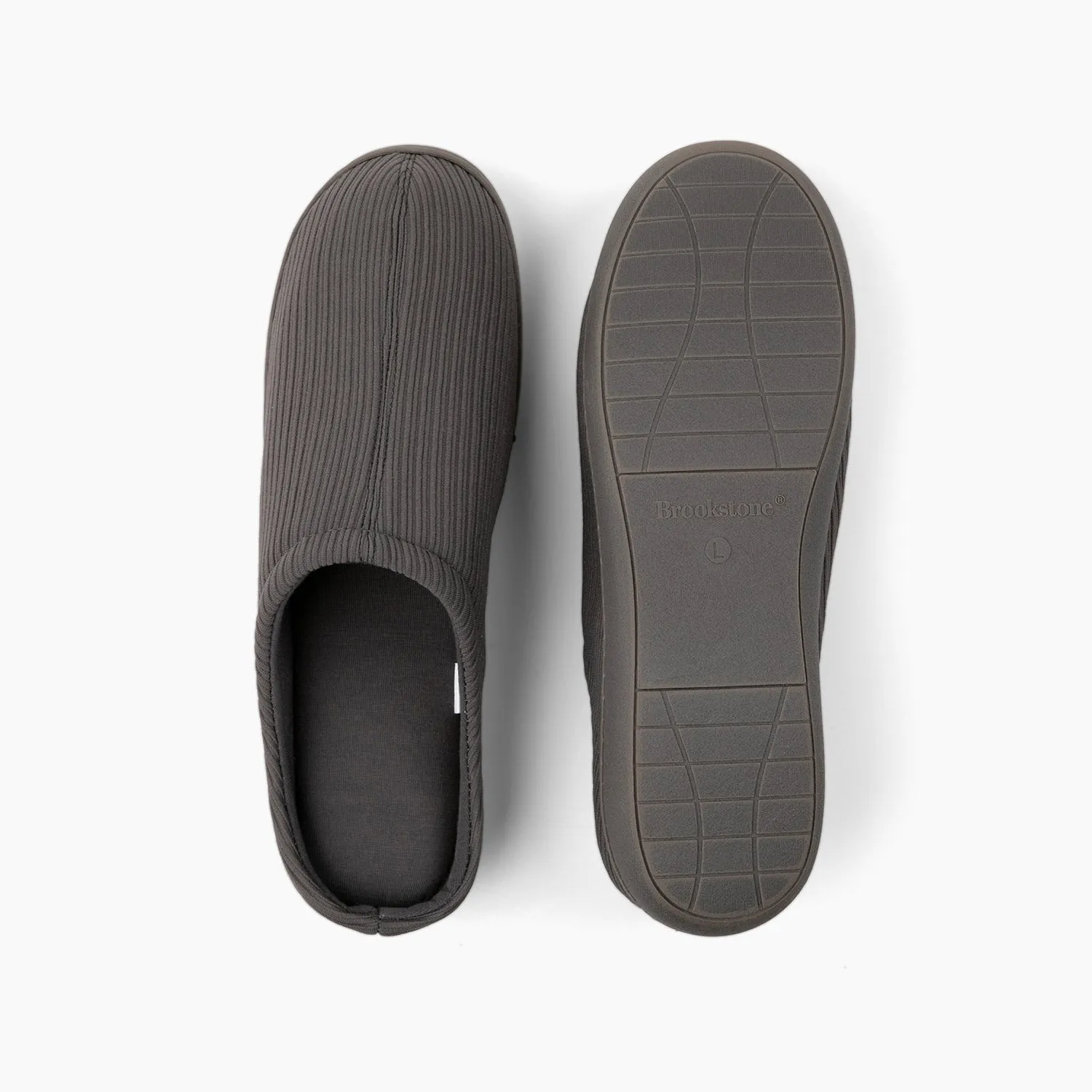 Brookstone Classic Comfort Memory Foam Slippers - Men's