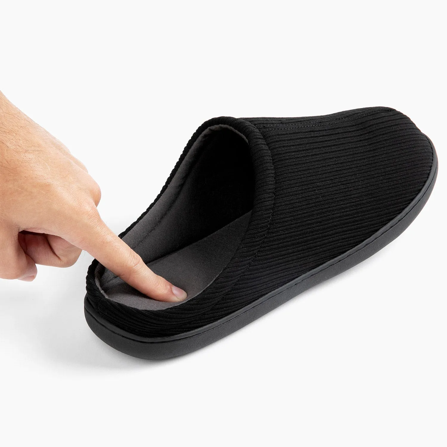 Brookstone Classic Comfort Memory Foam Slippers - Men's