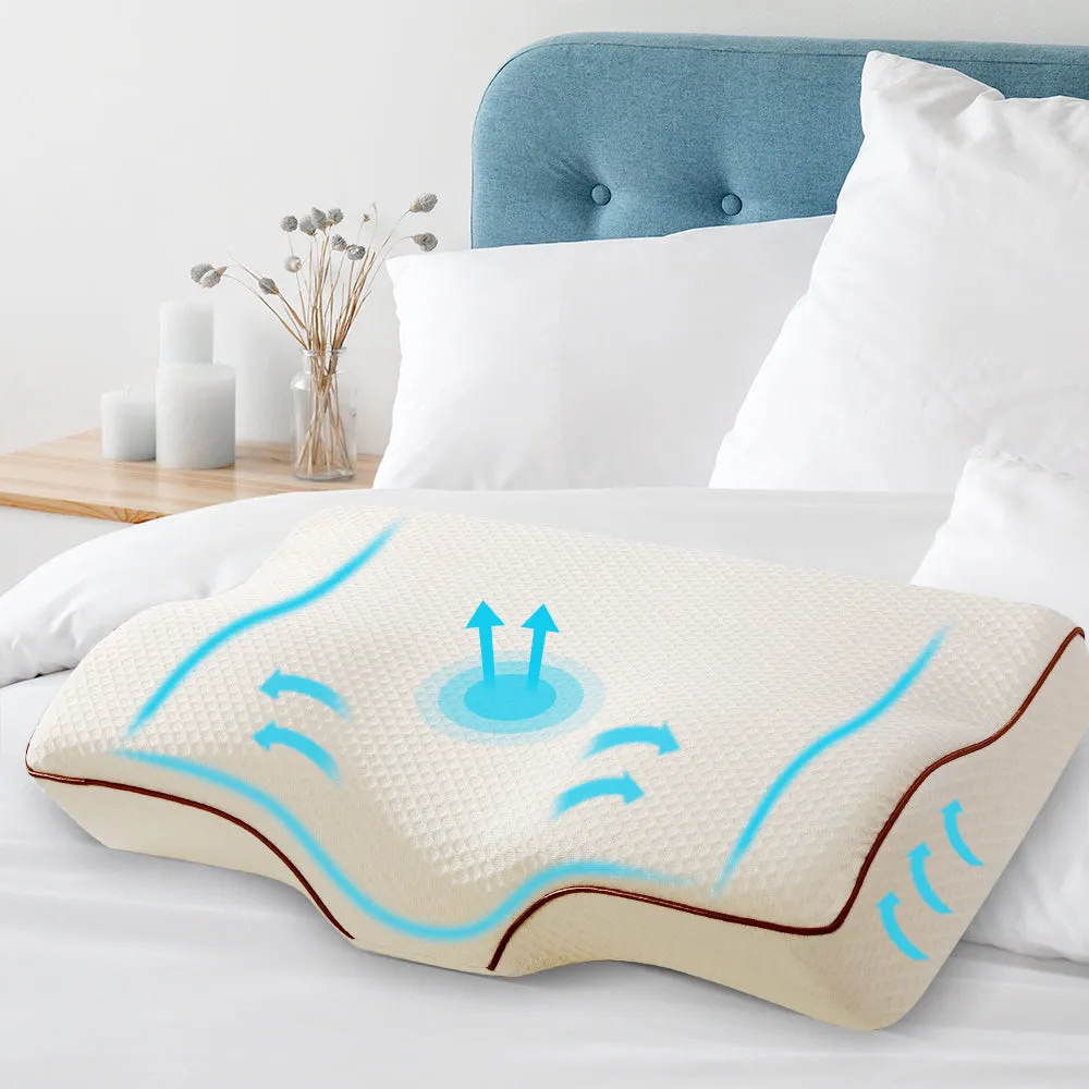 Butterfly Design Memory Foam Contour Pillow - Giselle Bedding