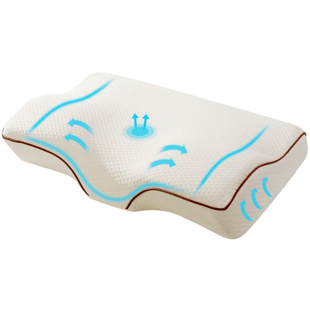 Butterfly Design Memory Foam Contour Pillow - Giselle Bedding