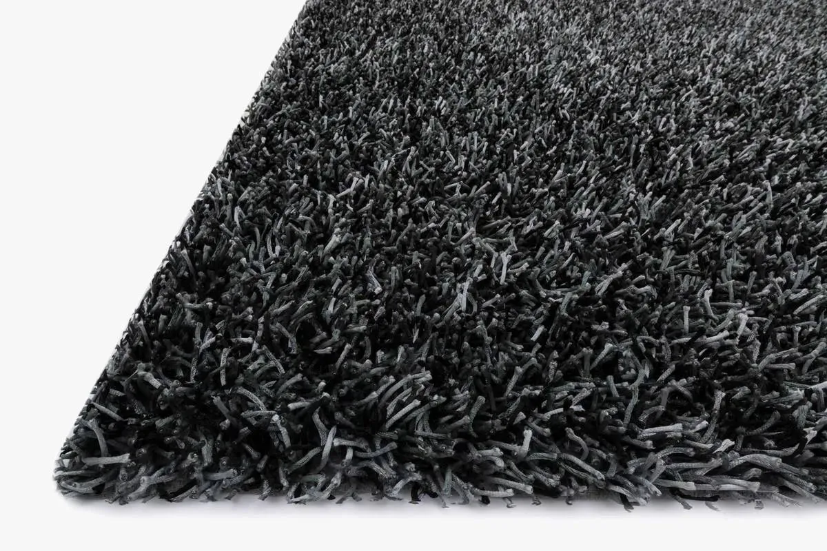 Carrera Shag Cg 02 Black Slate Rug