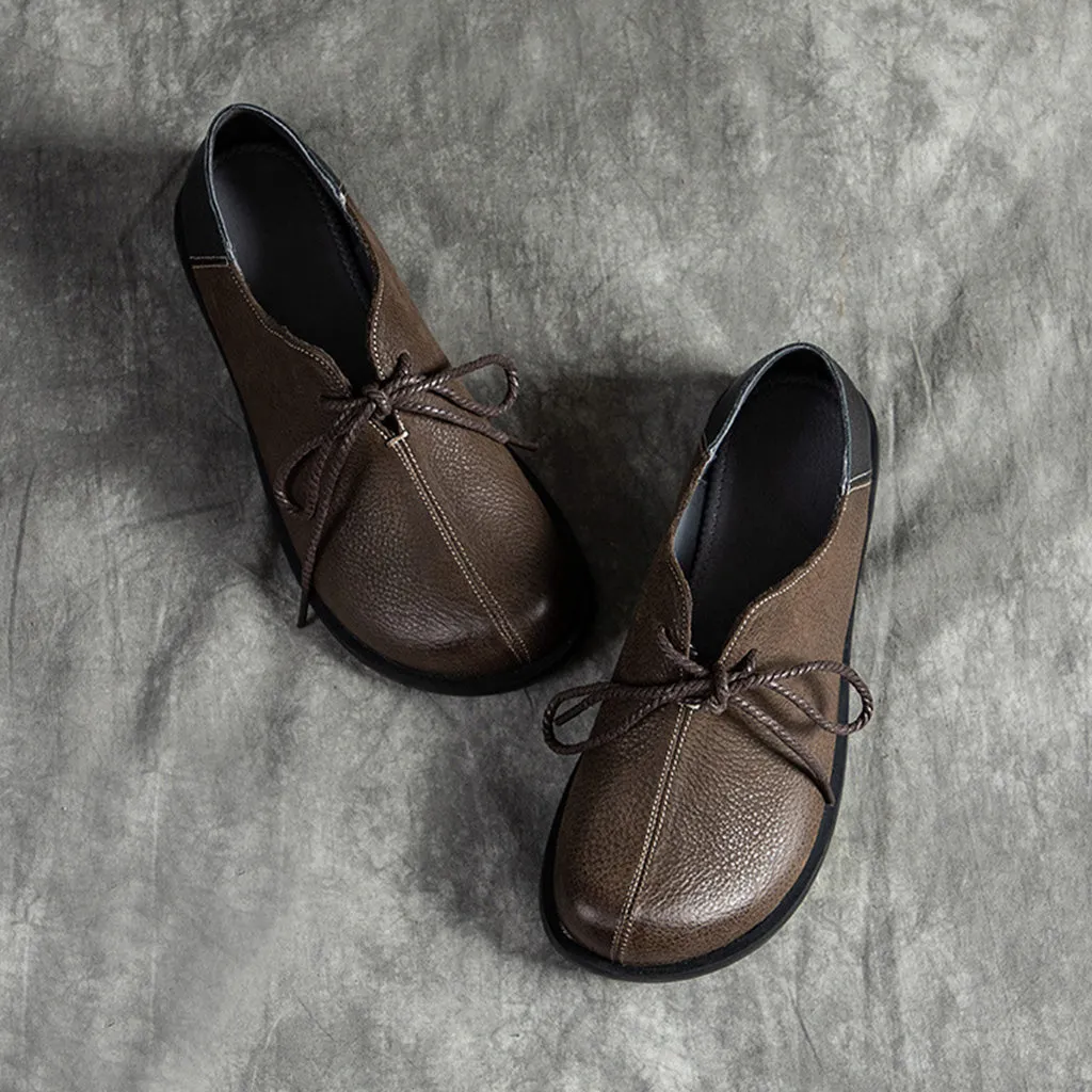 Casual Comfortable Leather Flat Shoes | Gift Shoes