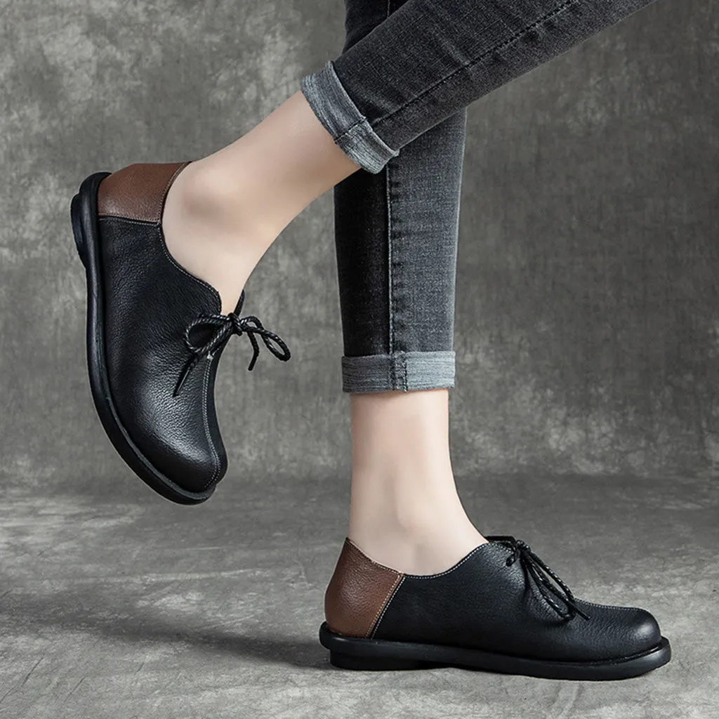 Casual Comfortable Leather Flat Shoes | Gift Shoes