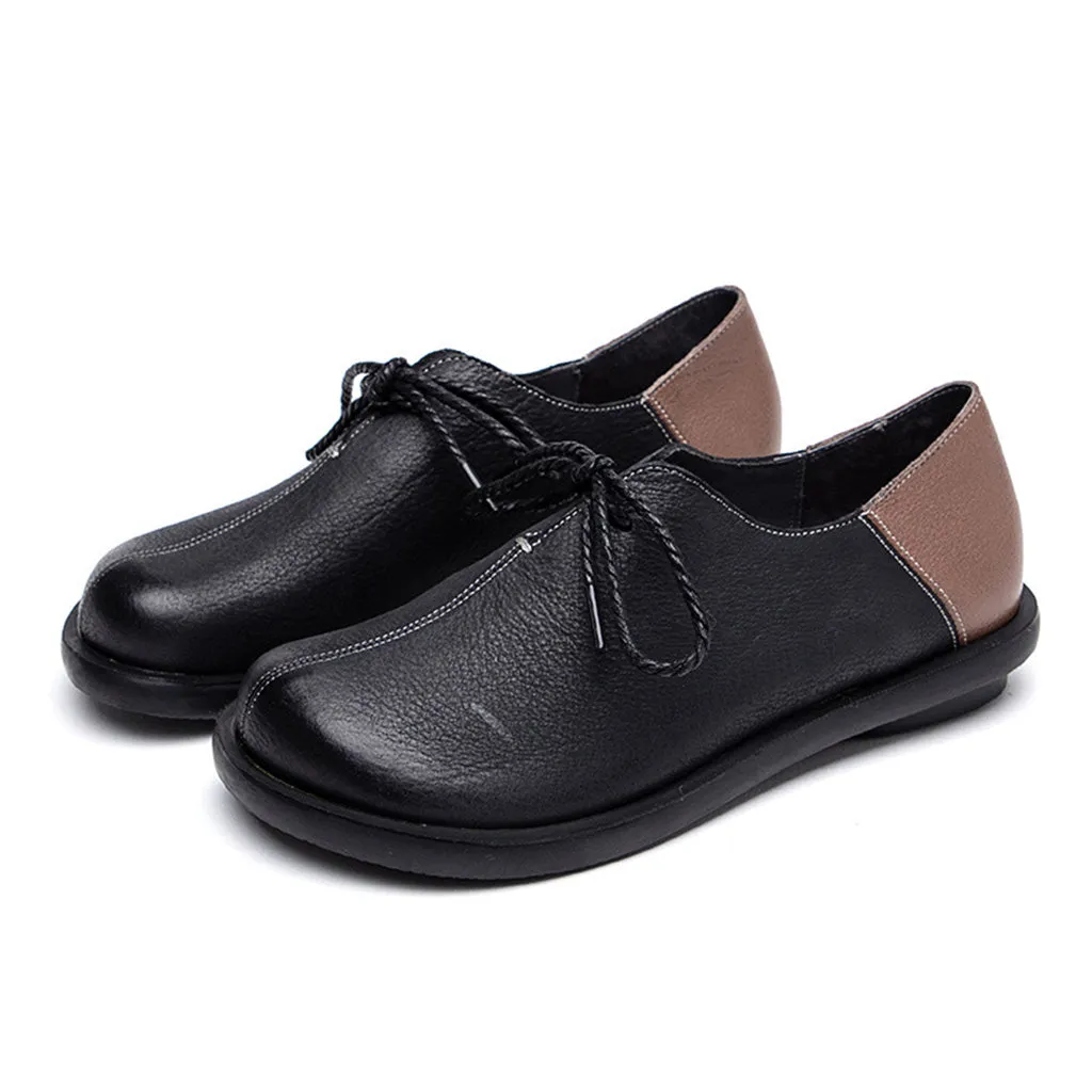 Casual Comfortable Leather Flat Shoes | Gift Shoes