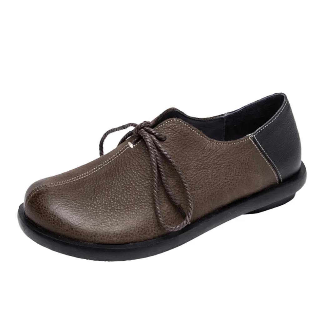 Casual Comfortable Leather Flat Shoes | Gift Shoes