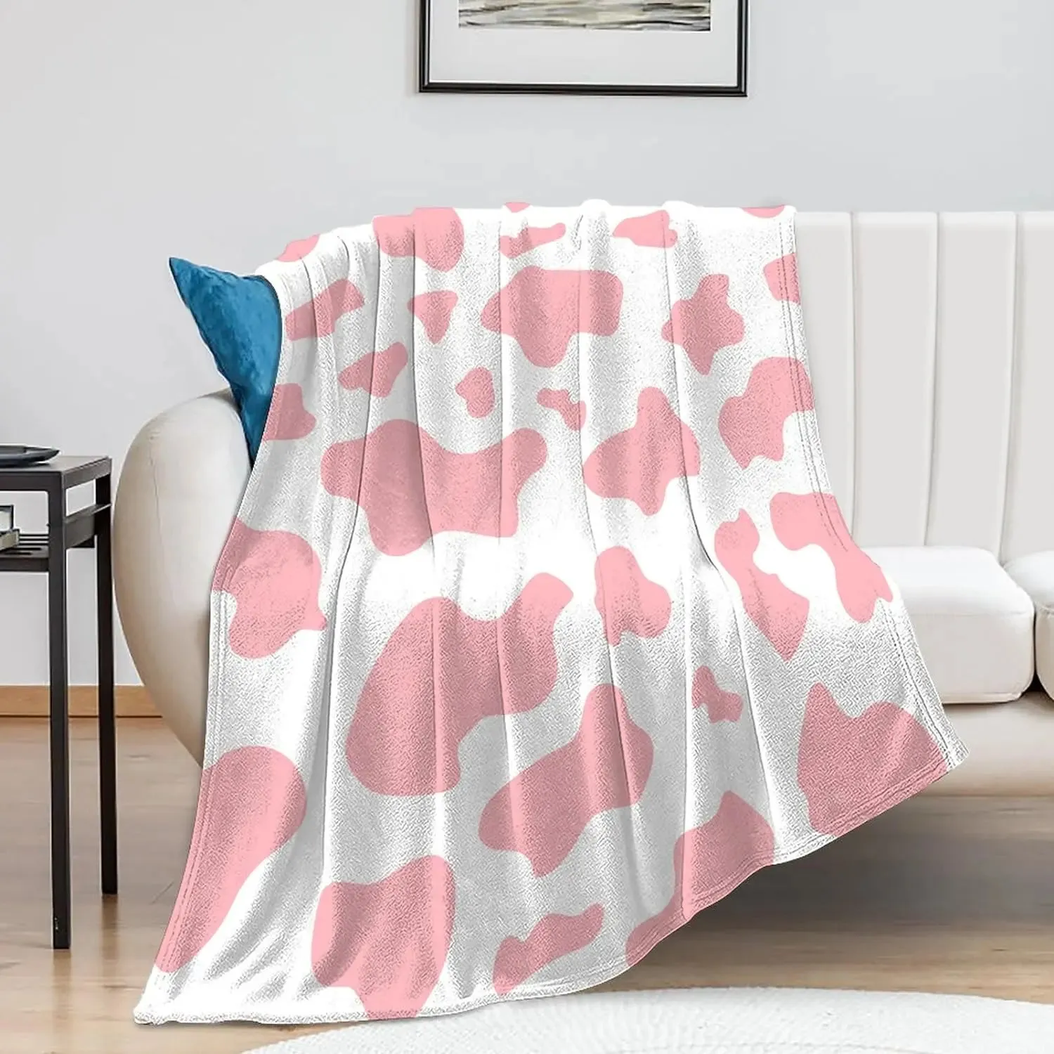 Cow Print Flannel Blanket