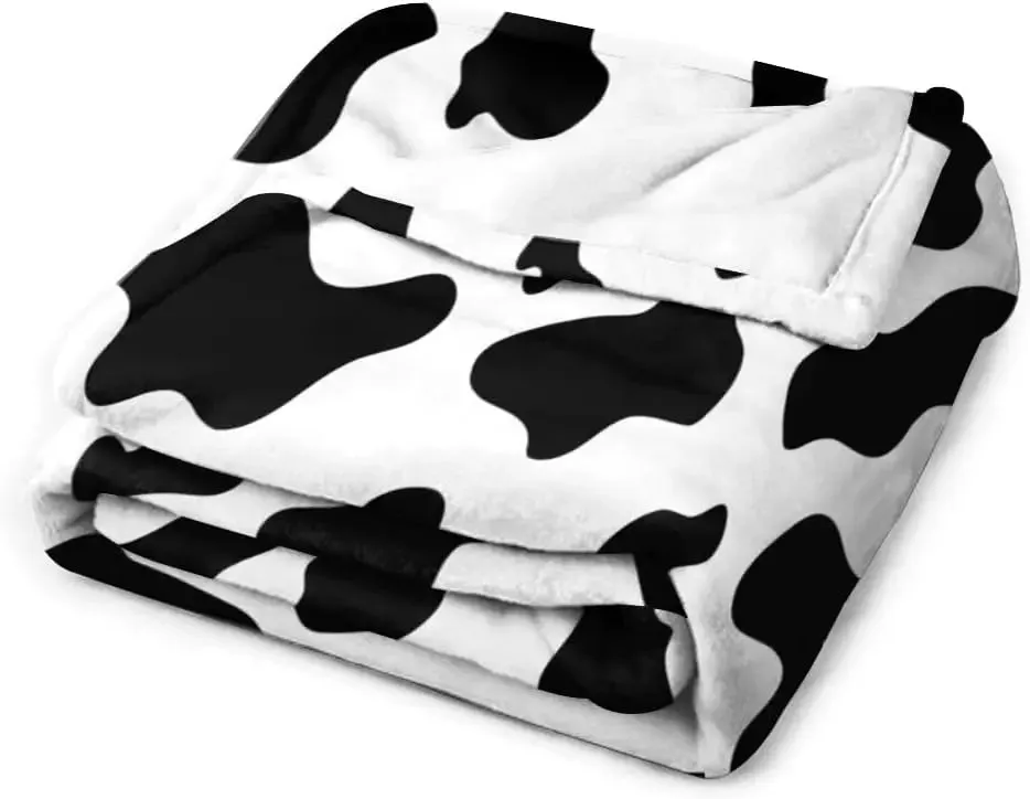 Cow Print Flannel Blanket