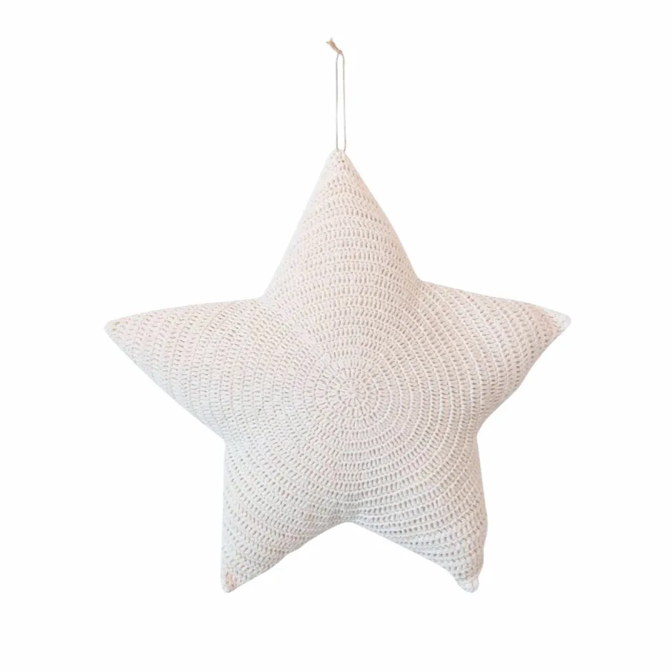 Crocheted Star Shaped Pillow