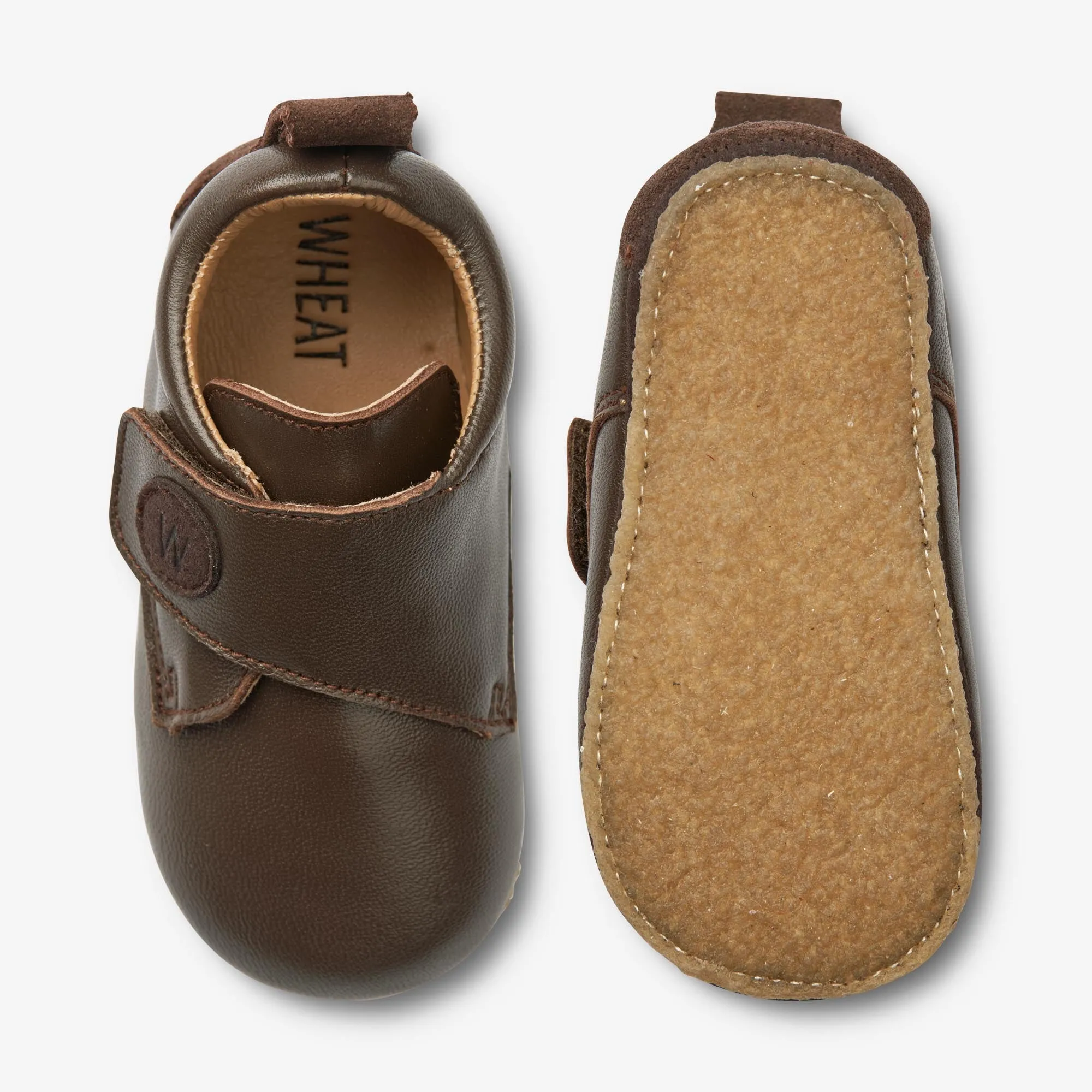 Dakota Leather Indoor Shoe | Baby - dark brown