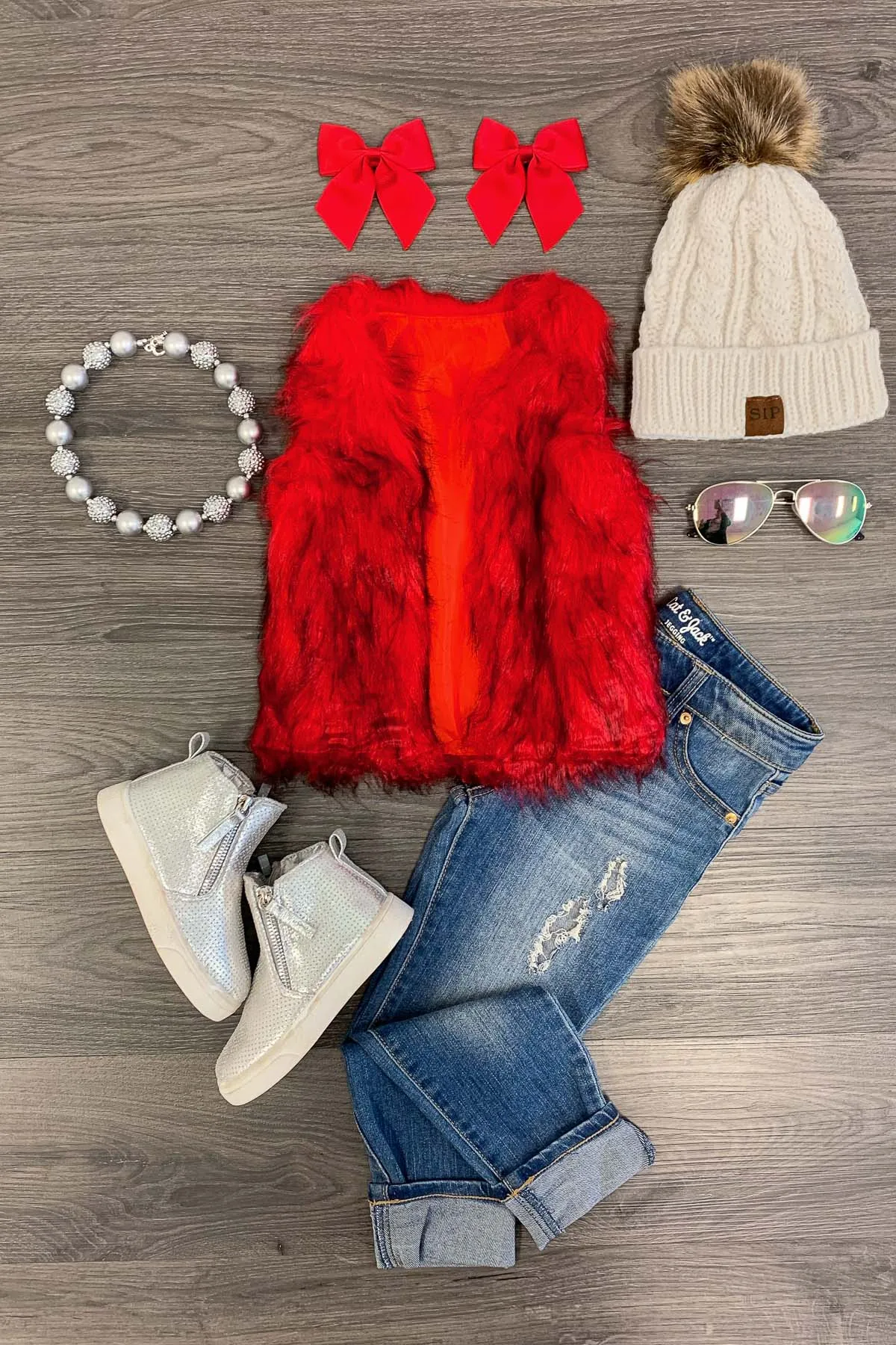 Deluxe Red Fur Vest