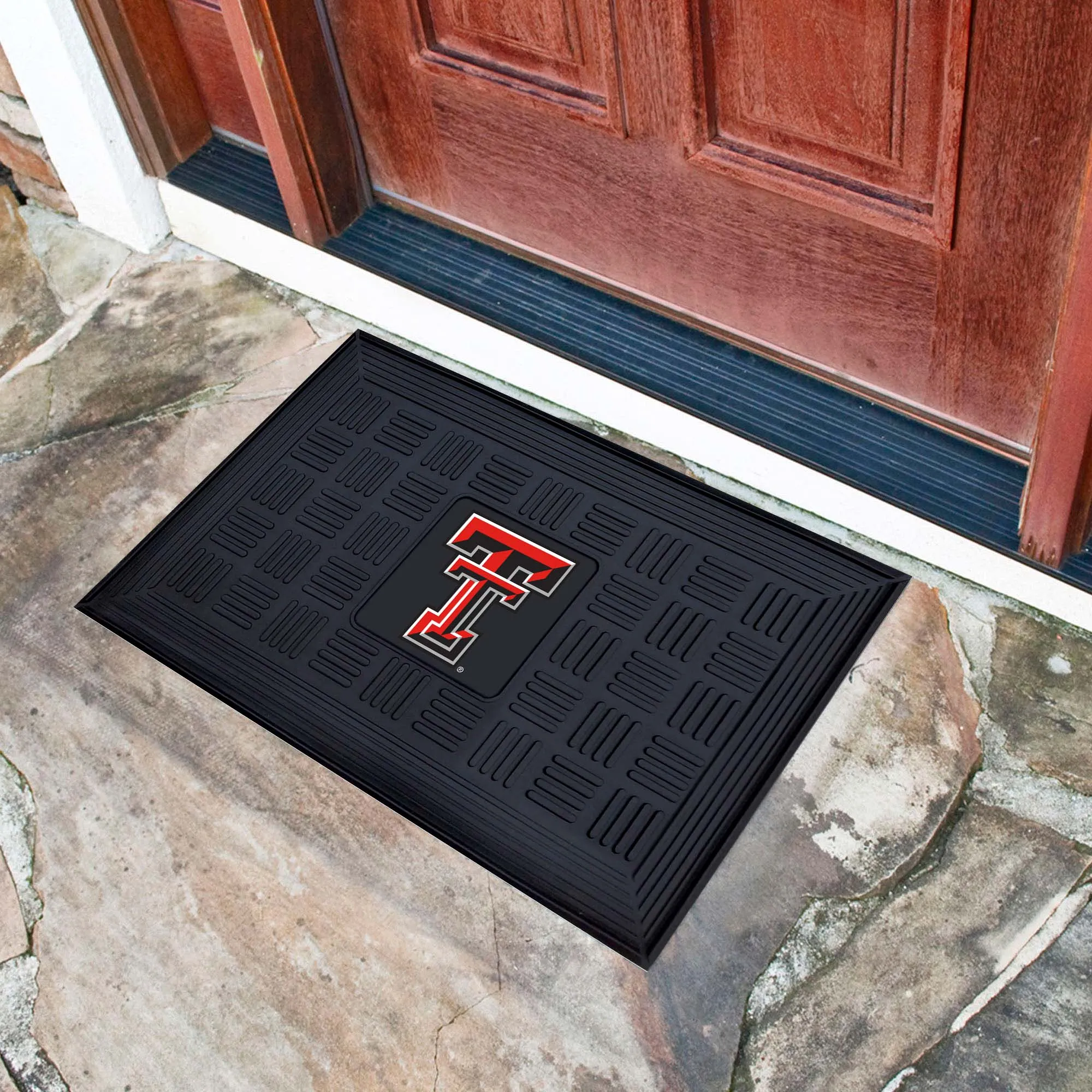 Fanmats Texas Tech Red Raiders Heavy Duty Vinyl Medallion Door Mat - 19.5" x 31"