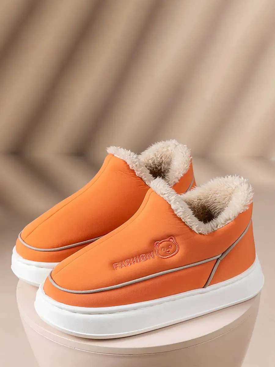 Fleece-lined Indoor Platform Shoes