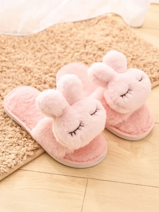 Fluffy Bunny Soft Warm Slippers By Liv and Mia