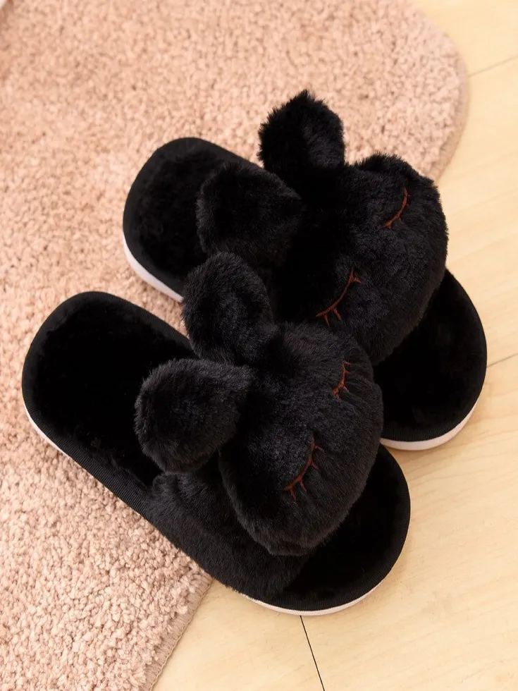 Fluffy Bunny Soft Warm Slippers By Liv and Mia