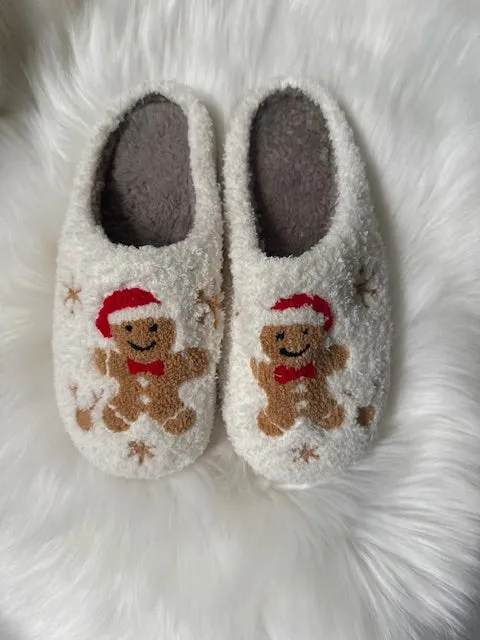 Gingerbread Christmas Slippers