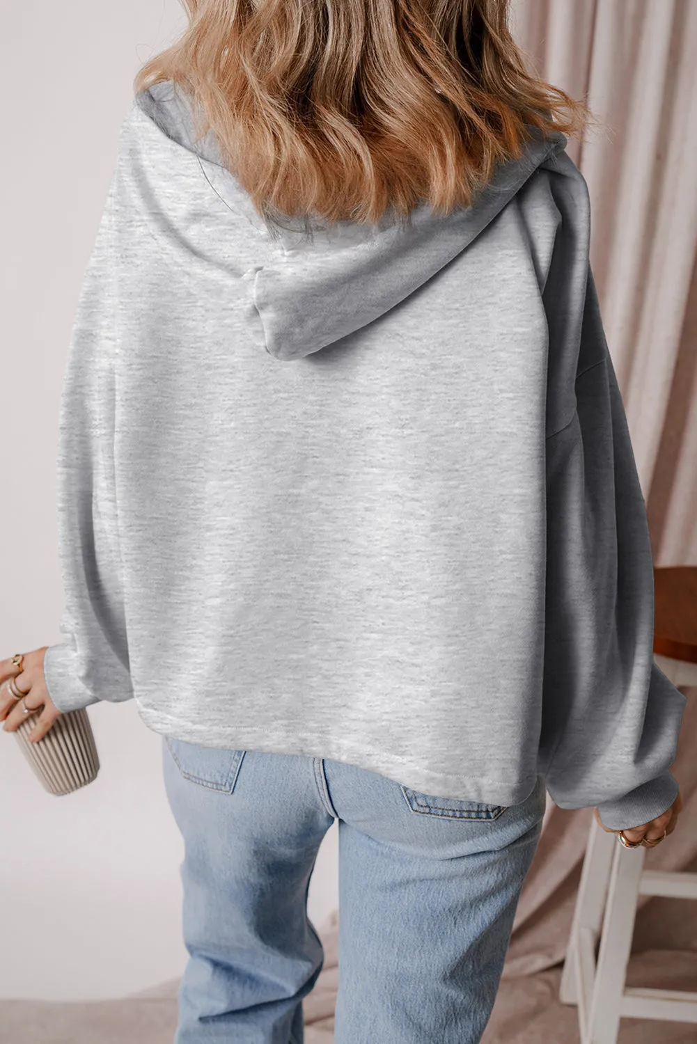 Half Zip Relaxed Hoodie