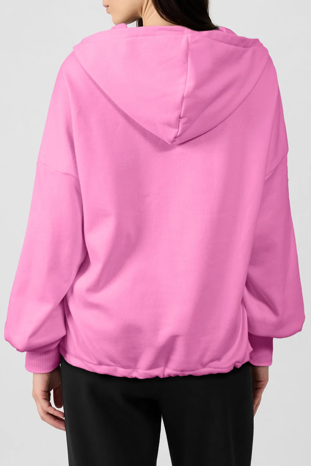 Half Zip Relaxed Hoodie