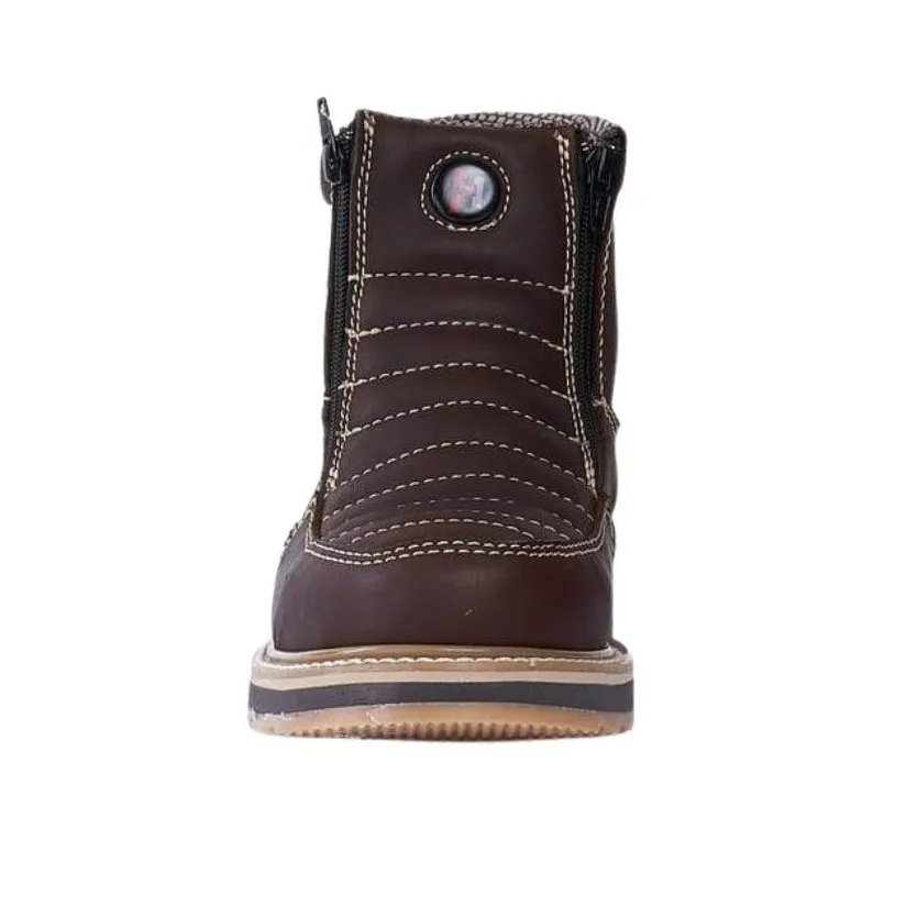 Hammer HM339 Brown , Prime leathe , Oil and slip resistance, Double Zipper.