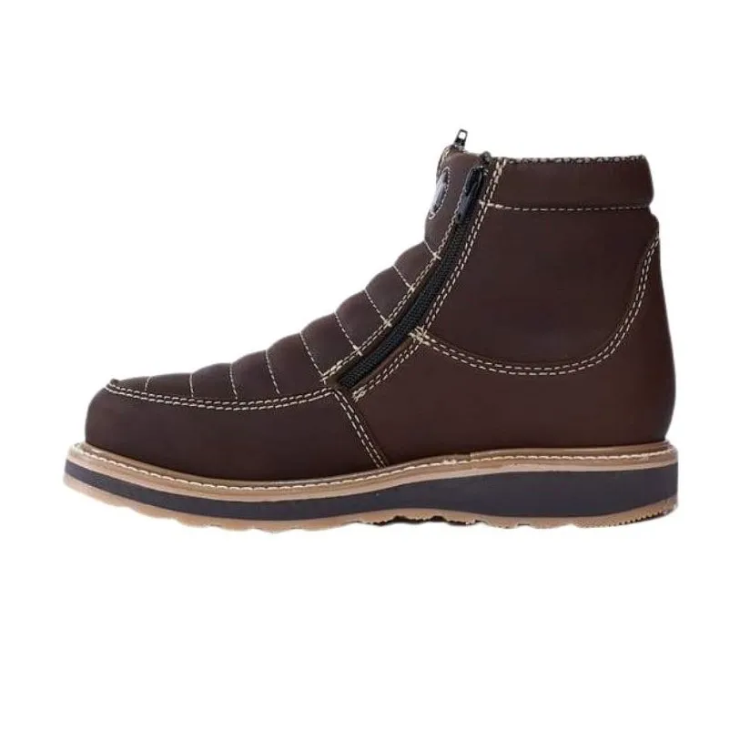 Hammer HM339 Brown , Prime leathe , Oil and slip resistance, Double Zipper.