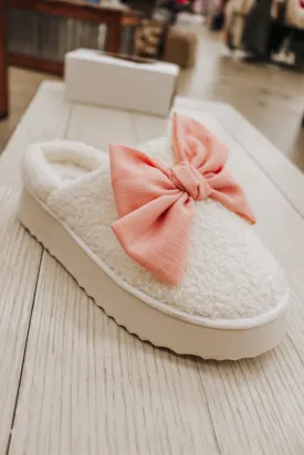 Imani Sherpa Bow Slippers By MIA