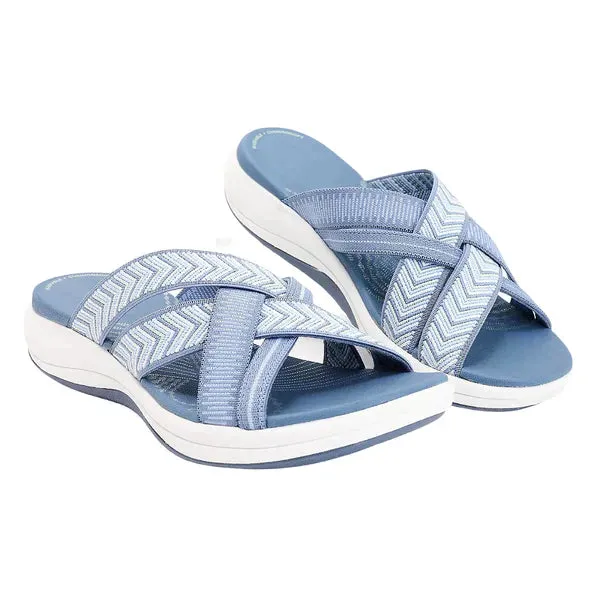 Jean - Cross-Strap Slip-On Sandals