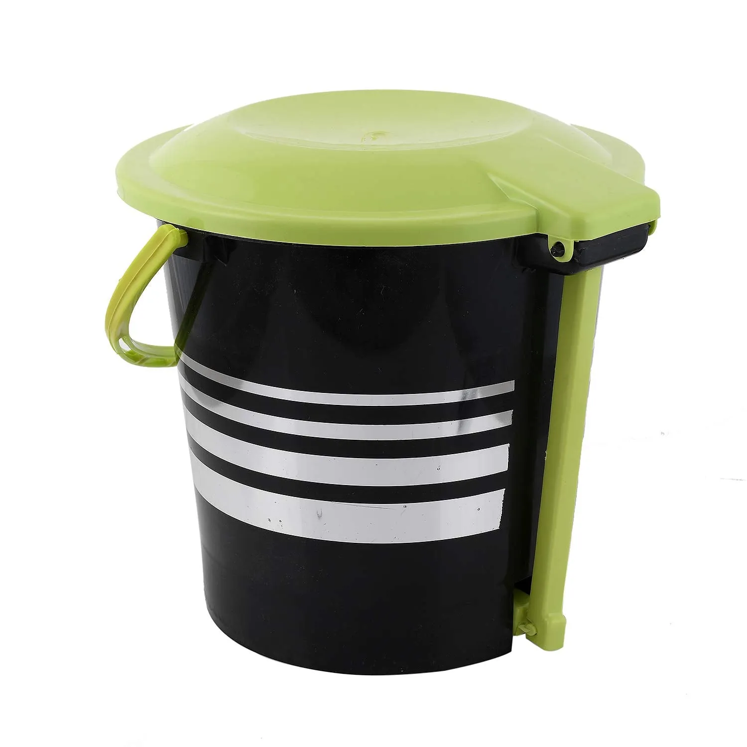 Kuber Industries 2 Pieces Plastic Dustbin Garbage Bin with Handle,5 Liters (Pink & Green) -CTKTC37995