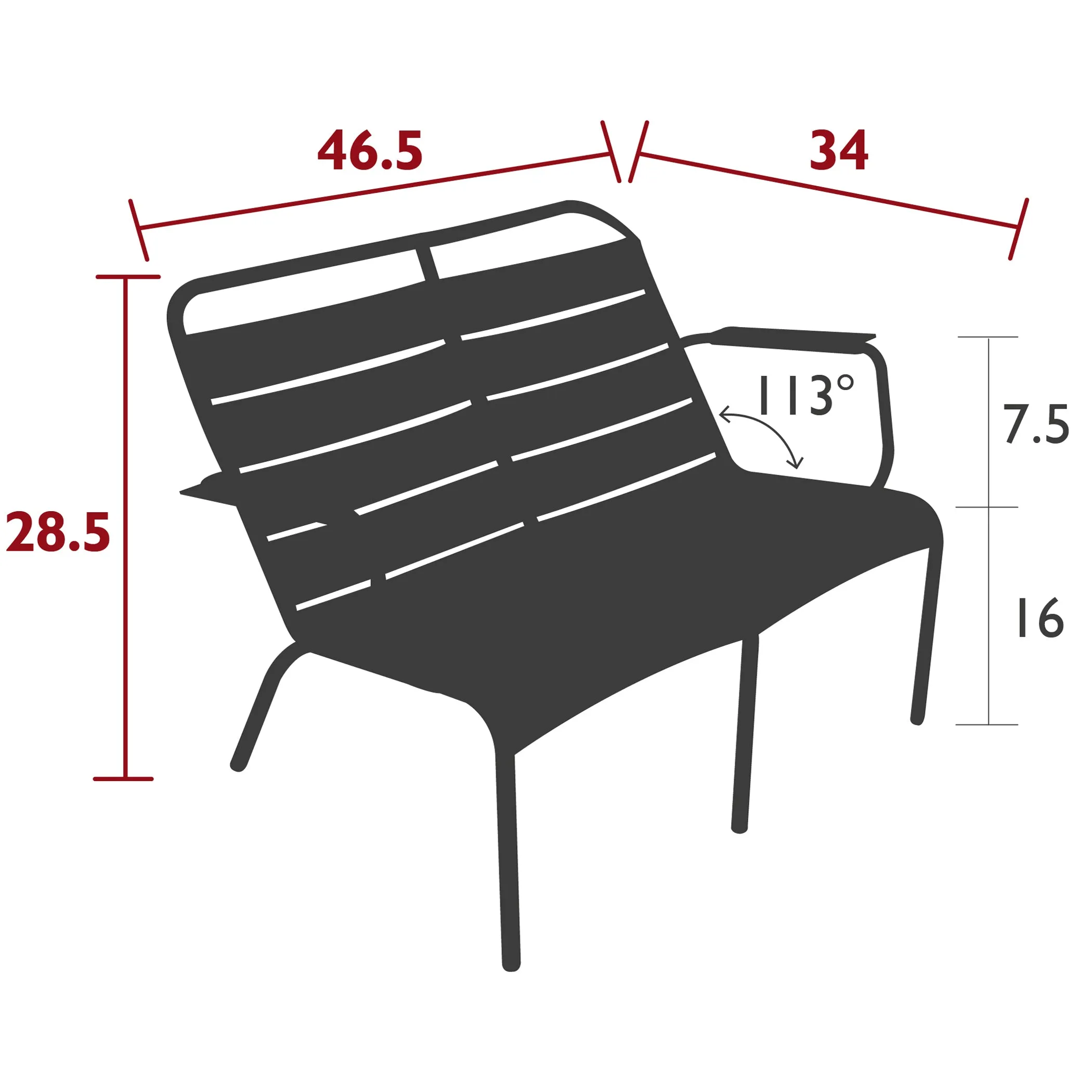 Luxembourg Duo Low Armchair