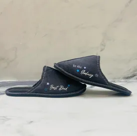 Men's Father's Day Slippers- Best Dad in the galaxy