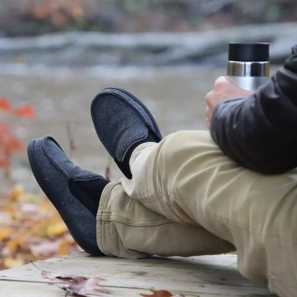 Men’s Logan Herringbone Moccasin Slippers