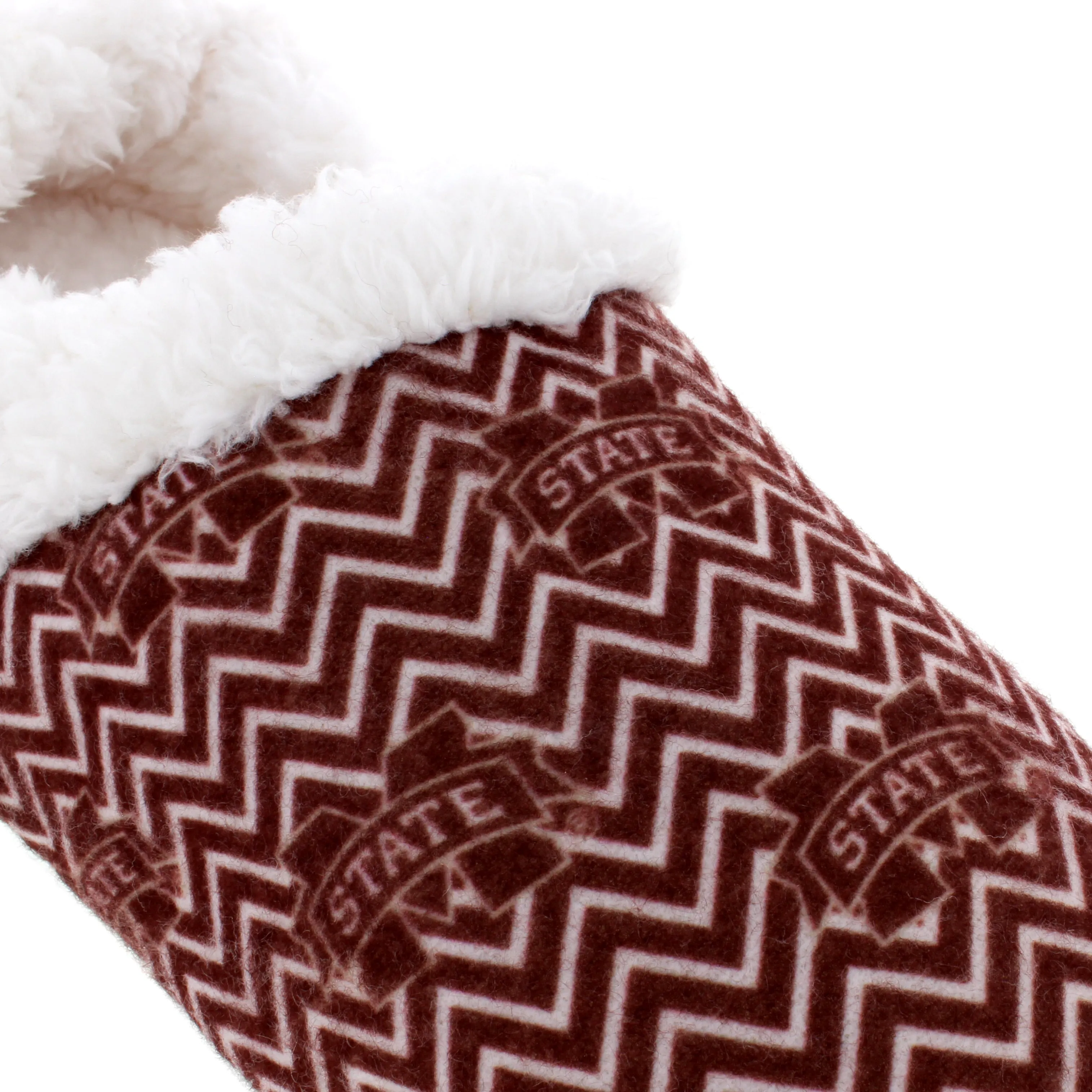 Mississippi State Bulldogs Chevron Slip On Slippers