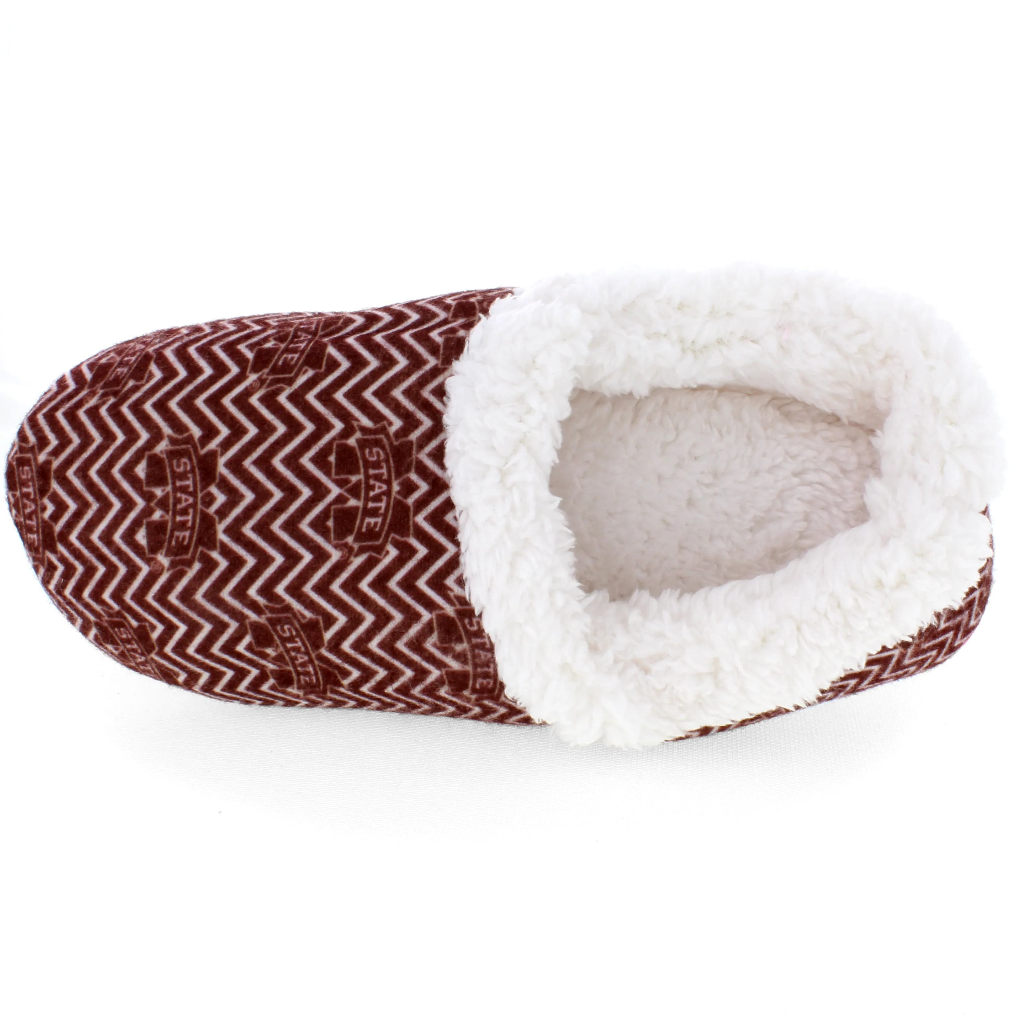 Mississippi State Bulldogs Chevron Slip On Slippers