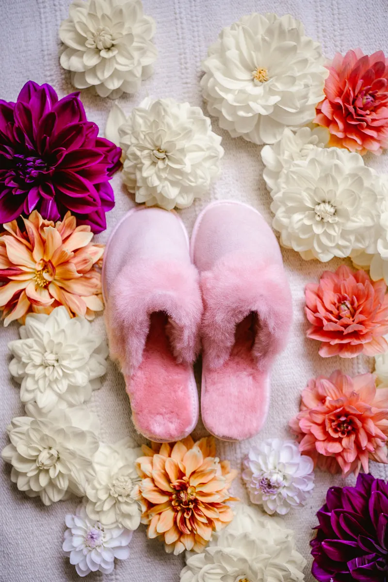 Pink 'CLOUD' Sheepskin Slippers