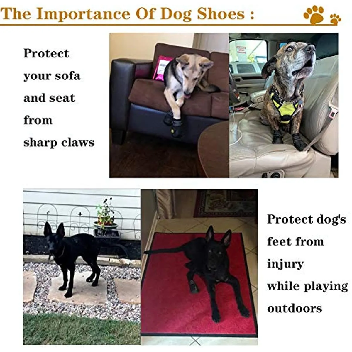 Rugged Anti-slip Waterproof Shoes for Dog