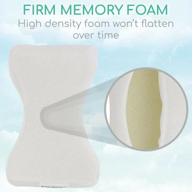 Vive Health Xtra-Comfort Memory Foam Knee Pillow - White