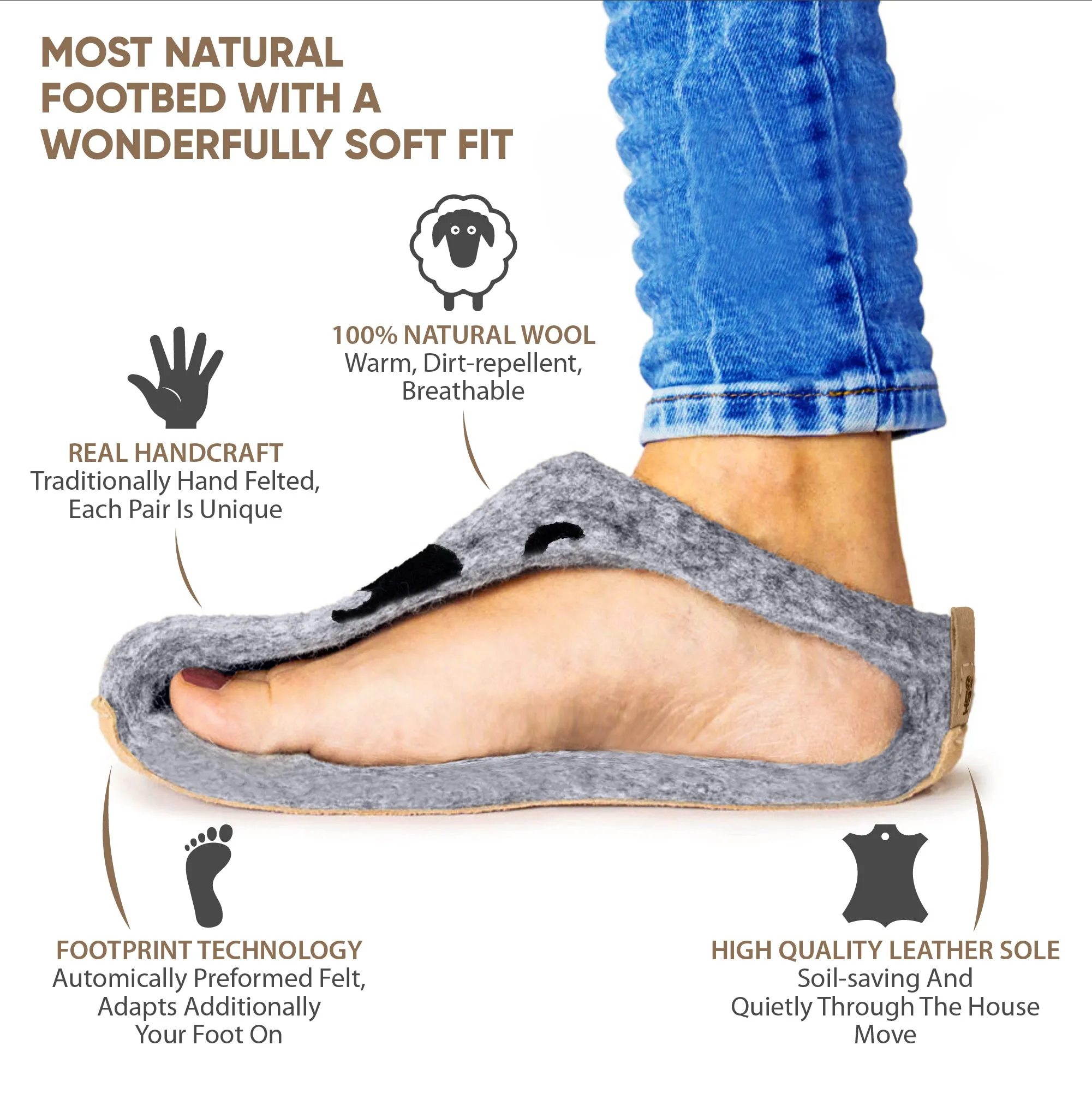 Women & Men Wool Slippers Unisex Cozy Warm Shoes Dog Cat Design